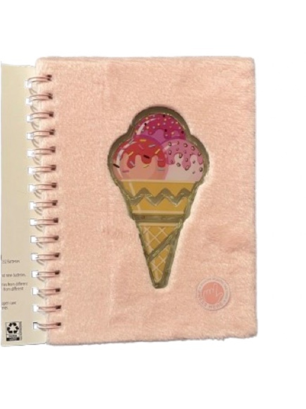 Journal -Pink Plush With Ice Cream Cone
- lights up-NWT